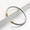 Fashion Edelstahl farbig Zirkon C Form -Twist -Armband für verstellbare Party Luxusarmschmuck Geschenke 240307