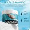 Tratamentos de salão de cabeleireiro natural sal marinho shampoo tratamento esfrega couro cabeludo esfoliante beleza condicionador de cuidados pessoais dec889 drop delive dh1sr