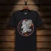 Verão Casual Mens Designer Strass Camisetas de manga curta Slim Fit Crew Neck Tops Tee Algodão Mercerizado
