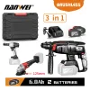 Hammer Nanwei UltralowCheap Super Tool Bag 3/4 قطع الحفر الكهربائية/مفتاح الربط/المطحنة الزاوية