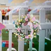 Fiori decorativi Ghirlanda di Pasqua artificiale per la porta d'ingresso Cerchio floreale Rustico colorato da appendere alla parete Ornamento Finestra Festa Patio