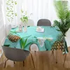 Tkanina stołowa Summer zielone owoce tropikalne prostokąt obrus dekoracje ślubne wielokrotnego użytku wodoodporne okładki dekoracje kuchenne