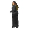 Women's Plus Size Tracksuits Womens Perl Glossy Ol Dois Conjuntos de Peças Outifits Roupas Moda Matching Set Ropa de Mujer Tallas Grandes Dhez6