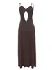 Sommerkleid für Frauen, sexy, ärmellos, V-Ausschnitt, rückenfrei, Cocktailkleider, Ausschnitt, Club, Party, Festival, lang, 240321