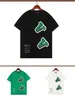 2024 Verão Paris Mens Camisetas Designer Tee Luxo Flocando Carta Camiseta Camiseta Clássico Moda Verde Mulheres Manga Curta Casual Algodão T-shirt Tops