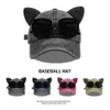 Small Crowd Cat's Ears (steamed Cat-ear Shaped Bread) Personality Glasses Baseball Hat Female Big Head Circumference Korean Street Hip-hop Sunglasses Cap