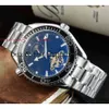 Watches Wristwatch Luxury Fashion Designer Men's Steel Band Mechanical Hollow rostfri Automatisk svänghjulsklocka Montredelu