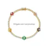 Catena Primavera Arrivata Gioielli di moda M Prong Set Cz Tennis Arcobaleno Margherita Fiore Fascino Bracciale Colorf 230508 Braccialetti con consegna a goccia Dhsaz