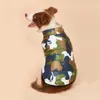 Dog Apparel Pet Clothes Winter Cotton Coat Camouflage Plus Velvet Thick Jacket Warm Vest