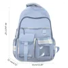 Borse da scuola Elegante borsa per laptop con zaino in nylon per studenti adolescenti Ragazzi ragazze Viaggiano libri casual