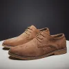 Scarpe da uomo Scarpe in Inghilterra Scarpe casual Shelle Suede Oxford Oxford Vestre di pelle Destinate Uomo Flat Zapatillas Hombre Plus size Mn