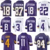 Maillot de Football Minnesotavikingscustom pour hommes et femmes, Randy Moss Josh Metellus Akayleb E Harrison Smith Christian Darrisaw J