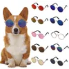 Abbigliamento per cani rotondo divertente per accessori per gatti di piccola taglia decorazione riflettente occhiali per animali oggetti di scena occhiali da sole occhiali da vista