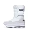 Stiefel 2024 Damen Schnee mit wasserdichter Oberfläche und bequemer Sohle zum Aufwärmen im Winter Schnallenschuhe 30 % Wolle