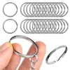 Keychains 10/20Pcs Silver Plated Metal Keychain Ring Split Keyfob Key Holder Rings For Women Men DIY Accessories Wholesale