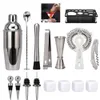 Bar Tools Bartender Kit 16-Piece Cocktail Shaker Set Whiskey Stone Acrylic Stand For Mixed Drinks Martini Bar Tools Set Stainless Steel 240322