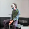 Novelty Games Mascot Costumes Movie Joker Heath Ledger Clown Pvc Action Figure Collection Statue Model Toys 28Cm Bookshlef Ornament Ch Dhscl