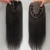 Toppers finos mono com caçadores de cabelos de base para mulheres 100% cutícula chinesa Virgem Human Human Wigs 6x7nch Women Topper Helfieces