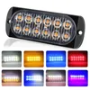 2pcs Led Strobe Warning Light Cheap Strobe Grille Flashing Lightbar Truck Car Beacon Lamp Amber Traffic Light 12V 24V Car Light