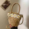 Вечерние сумки Пляжная сумка для отдыха для женщин Новинка 2024 года вязаное ручное ведро Instagram Универсальная сумка через плечо H240323