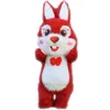 Mascot Costumes 2m/2.6m Cute Iatable Rabbit Costume Adult Furry Bunny Blow Up Mascot Suit Wearable and Walking Hare Dress for Events