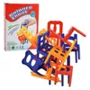 Sortera häckning stapling leksaker 16/24 mini stolar balansblock plast stapling brädor spel barn utbildning 24323