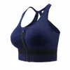 Roupa de ioga com zíper frontal de alta absorção Sutiã esportivo para mulheres correndo academia fitness crop top bralette estilo tanque