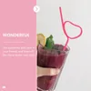 Disposable Cups Straws 25Pcs Adorable Party Drink Twisting