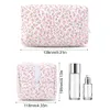 2pcs sac de maquillage matelassé grande capacité sac cosmétique floral sac de toilette de voyage mignon Cott pinceaux de maquillage stockage pour les femmes g79t #