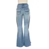 Best Price of Stretch High Waist Denim Woman Wide Leg Jeans for Women Plus Size Womens Trousers