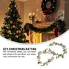 Flores decorativas natal rattan bagas ramo cana casa pendurado pingente decoração berry frutas vermelhas decorações ao ar livre simular