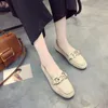 Casual schoenen met ketting Zwart Mode voor dames Loafers Lente Ademend Zachte zolen Dames plat Trendy antislip