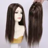 Toppers 15*16 cm Klavierfarbe 4p27 Europäische Seidenbasis Real Remy Hair Frauen Toper Perücke menschliches Haar für Frauen Mode