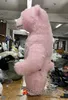 Costumi mascotte 2,6 m Simpatico costume da orso polare rosa Iatable per adulti Costume da mascotte in pelliccia per tutto il corpo per intrattenimenti