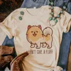 تي شيرت المرأة البوميرانيان tshirt المرأة شارع tshirt الفتيات Comic Anime الملابس 240323