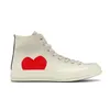 Designer Canvas Shoes 1970 -talets klassiska sneakers för män Kvinnor Platform Vintage High Top Low Top White Black Sneakers 01