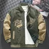 Suede Baseball Uniform Mens Autumn and Winter American Retro Coat Spring Loose Top Embroidered Jacket Trend 240308