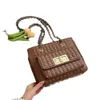 Designer Luxury fashion tote bags Wallets Trendy 2023 New Fashion Versatile Western Style Checkered Embroidered Single Shoulder Womens Bag