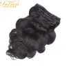 Extensions Doreen 100g 120g Body Wave Brasilian Machine Made Remy Hair #1 #1B #2 #4 #8 Klipp i hårförlängningar 16 till 22 Human Hair Clips