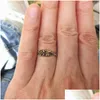 Klaster Pierścienie Kobiety 925 Sterling Sier Sier Vintage 3D Rose Ring Pierścień Zaląższ Zaraz Partia Biżuteria Dostawa Dhezb