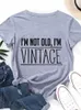 Women's T-Shirt Im not old Im a retro printed womens T-shirt short sleeved O-neck loose fitting womens T-shirt womens T-shirt top 240322