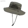 Ampla Brim Chapéus Bucket Chapéus Mulheres Ampla Brim Viagem Praia Protetor Solar UV Esportes Ao Ar Livre Flange Chapéu De Pesca Verão Malha Dobrável Sol Pescador Chapéu R22 24323