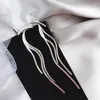 Dangle brincos coreano vintage brilhante arco barra longa linha borla gota para mulheres geométrica moda jóias pendurado pendientes
