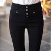 Women's Jeans Korean Big Size 34 Stretch Vaqueros Leggings Kot Pantolon High Waist Pencil Casual Skinny White Denim Pants