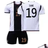 Jerseys 23 Alemania Home Jersey No. 13 Mler 19 Sane 7 Haverz 8 Kroos Conjunto de traje de fútbol Entrega de entrega Bebé Niños Ropa de maternidad Niño Otx6D