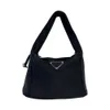 Bucket Bag Designer Hot Brand Women's New Style Black Nylon Cloth Handbag Triangle Chain Bag