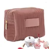 Storage Bags Velvet Makeup Bag Portable Travel Toiletry Pouch Cosmetic Organization For Home Traveling Business Trip Gym Party