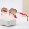 2 Stück Mode Luxus Designer 2023 Neue Polygonale Metallrahmen Farbverlauf Sonnenbrille Modetrend Persönlichkeit Netzwerk Rote Sonnenbrille