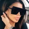 2 szt. Moda luksusowy projektant Square Duże okulary przeciwsłoneczne 2022 Nowe okulary przeciwsłoneczne moda kolorowe okulary przeciwsłoneczne kobiety
