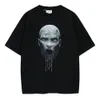 Hoge versiecollectie Arnodefrance Ninja-pop Graffitiprint Veelzijdig los T-shirt met korte mouwen Trendy label